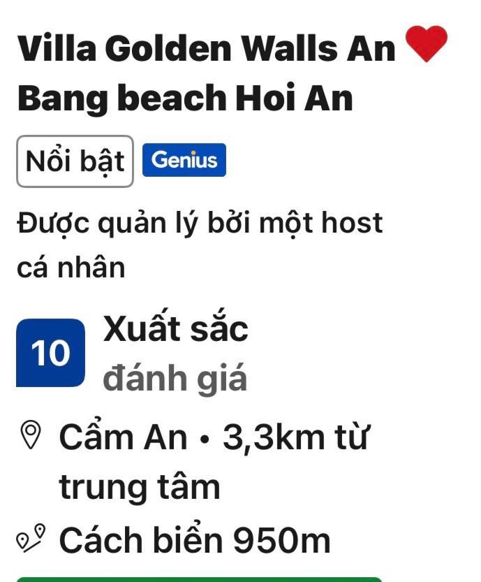 Golden Walls Hoiana Villa-include Breakfast-swimming Pool * Hoi An